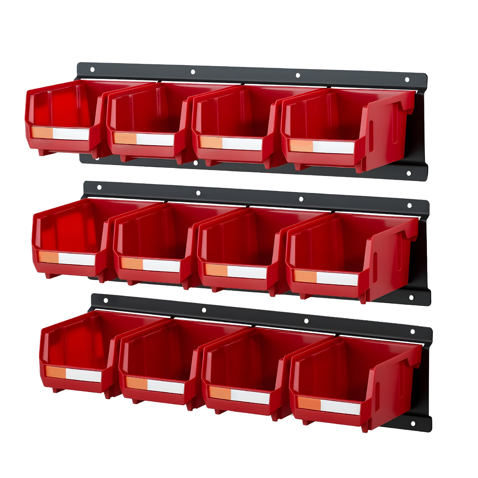 Wall Mounted Storage Bins With Metal Rails For Hardware Tools_voghion.com
